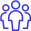 Blue customer engagement group of people icon
