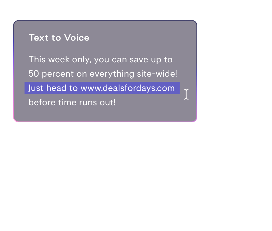 Layer 2 of illustration showing text-to-voice