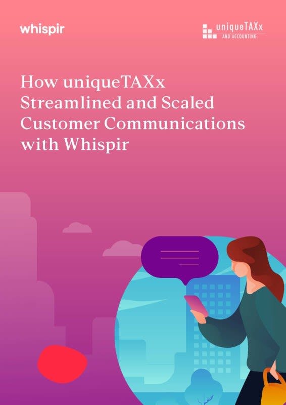 Cover - Whispir unique TAXx CaseStudy