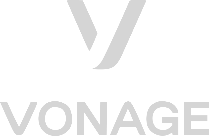 Vonage logo in greyscale