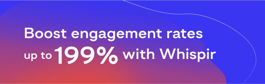 "Boost engagement rates up to 199% with Whispir"