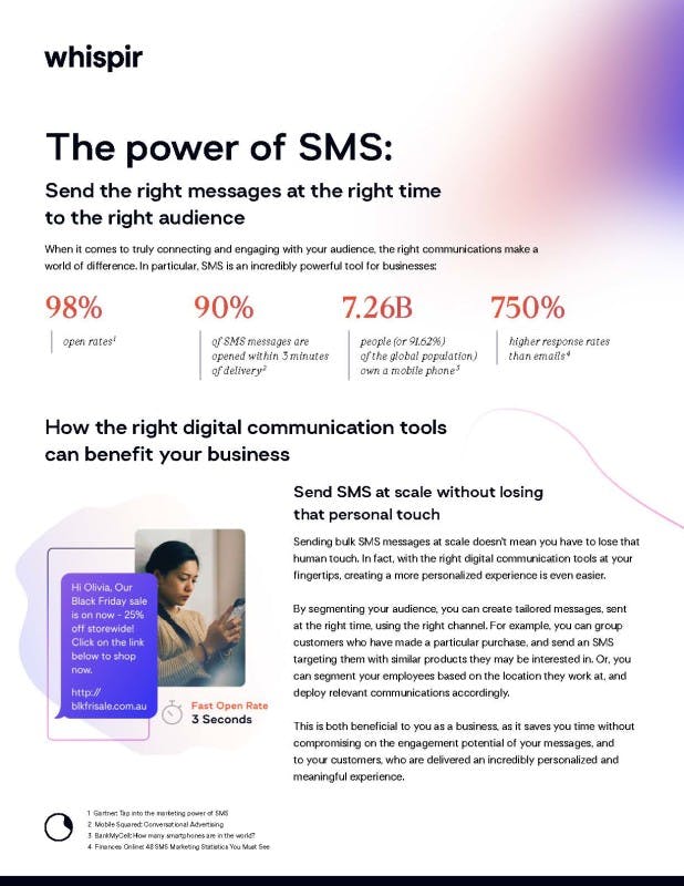 Resource - The power of SMS