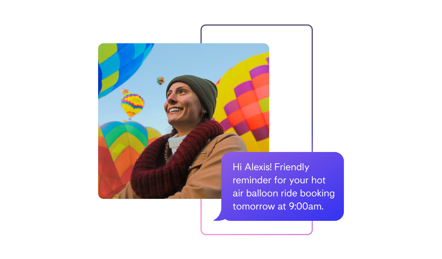 Ballon Ride Reminder Message