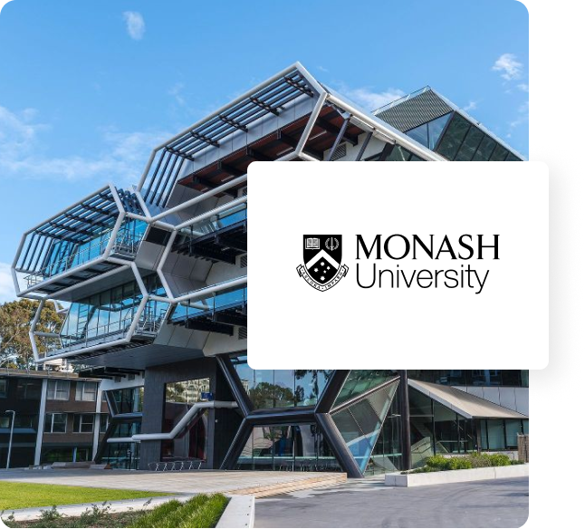 Monash University logo and campus