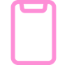 Pink mobile device icon