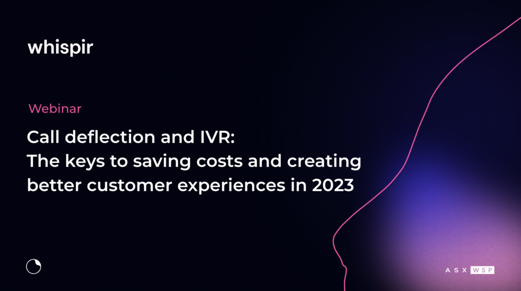 Call deflection and IVR