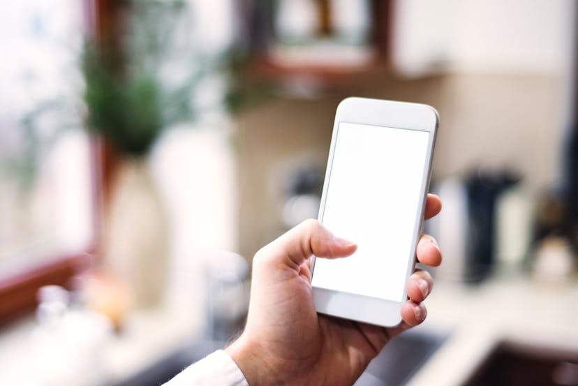 Hand with smart phone