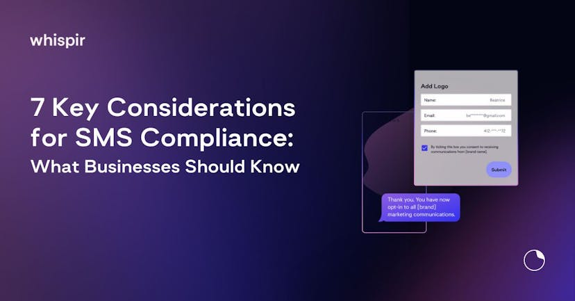 Key considerations - SMS Compliance