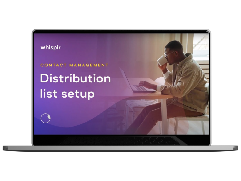 Distribution list setup