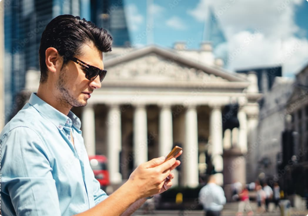 Man using Phone